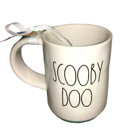 Scooby-Doo Rae Dunn SCOOBY DOO Double-Sided Mug Dog Paw Print Inside NWT - Picture 2 of 3